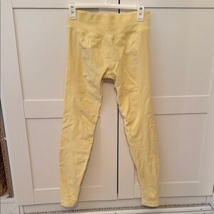 Dfyne High-Waist Lemon Yellow Leggings